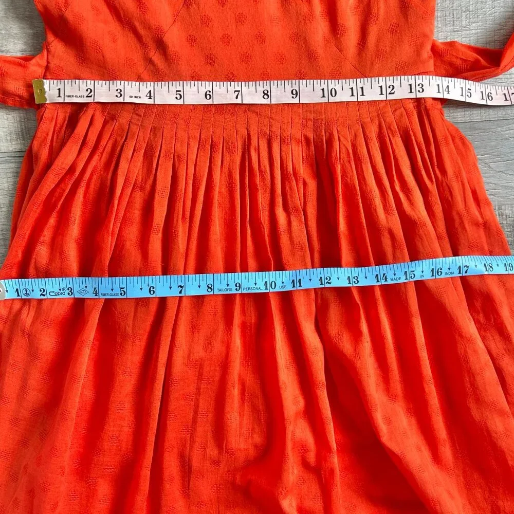 J. Crew Cecilia Midi Eyelet Dress with POCKETS in Red Poppy (size 2) - Picture 10 of 12
